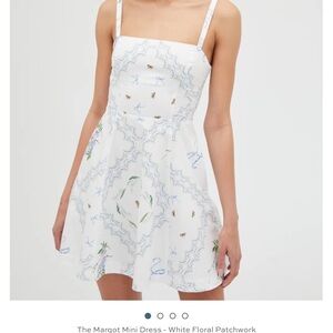 Never Worn Mini Margot Hill House Dress in White Floral Patchwork